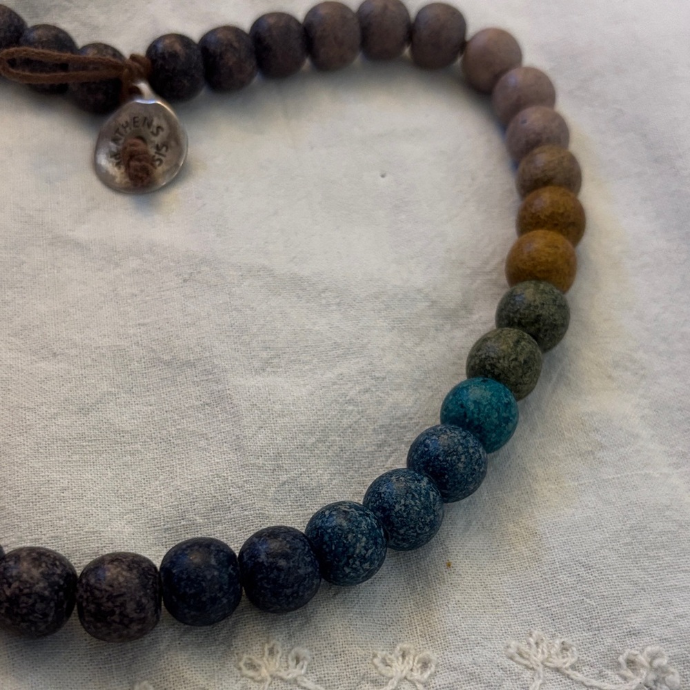 Athens Protasis Ombré Beaded Necklace- NAVY BLUE - Picture 4 of 4